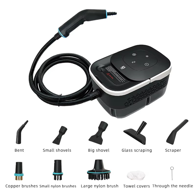 Handheld Pressurized Steam Cleaner with 9 Accessories – Multi-Surface Cleaning